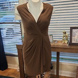 Anne Klein Brown Midi Dress